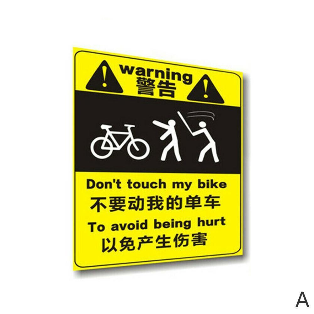 Pegatina de advertencia para bicicleta de un solo vehículo, accesorios de bicicleta, pegatina decorativa para bicicleta de montaña, Marco reflectante, decoración para bicicleta, adhesivo para bicicleta Ar P2E9: A