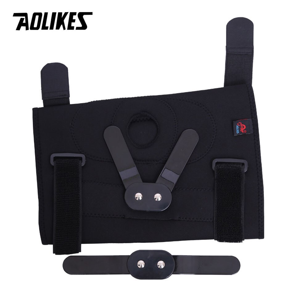 AOLIKES-rodillera ajustable con bisagras, soporte de compresión para rótula, alivio para baloncesto y voleibol, 1 unidad