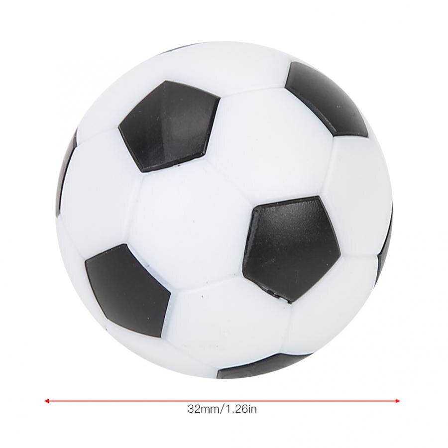 6 unids/pack mesa de Futbolín de fútbol balones de fútbol de Mini de plástico blanco y negro, pelota de fútbol de mesa de fútbol de la máquina