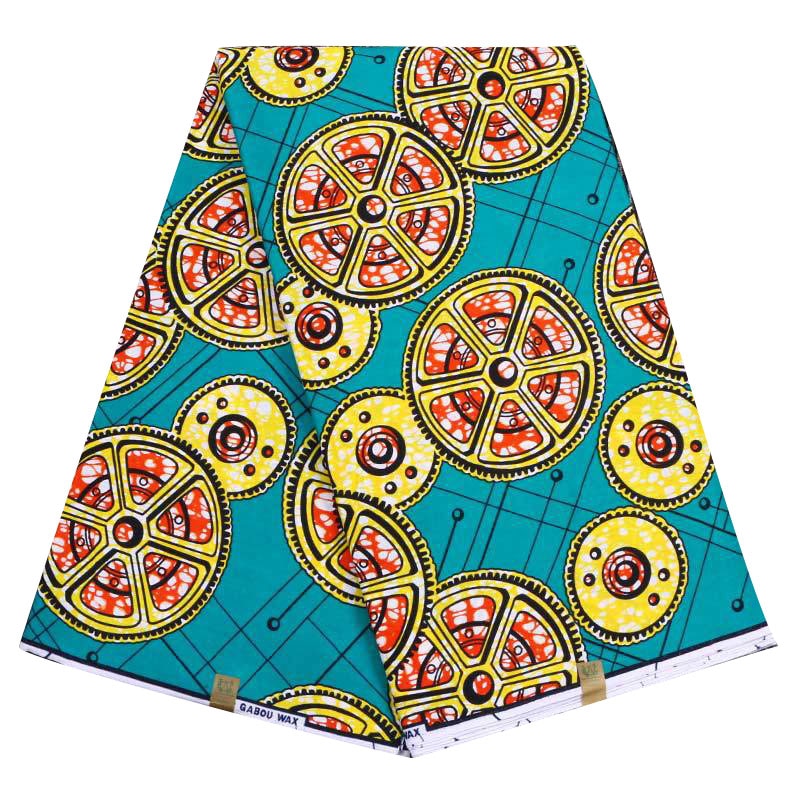 green yellow african fabric Cotton Printed Fabric Plain Geometric Printed Fabric satin fabric Batik 100% Cotton african wax