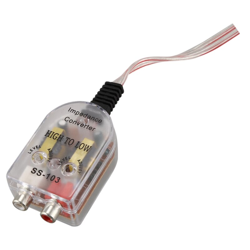 Voertuigen Auto Hoog Naar Laag Impedantie Converter Adapter Speaker Om Rca Line
