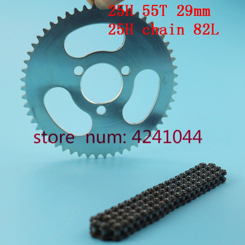 25H chain 82 links JH70 JH90 Timing chain and 25H rear sprocket 55T teeth 29mm for 47cc 49cc 2 Stroke Mini Moto Pocket Bike