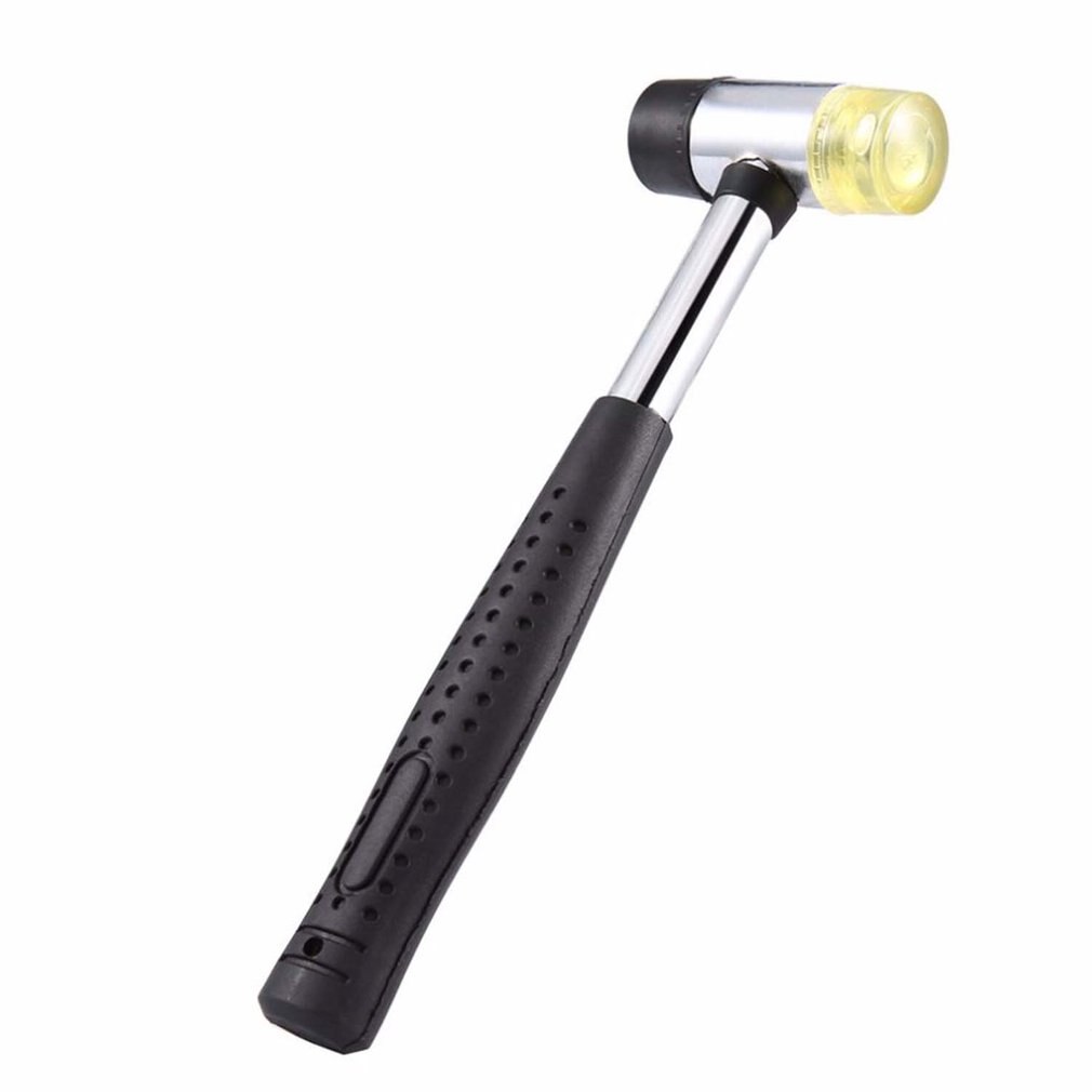 Rubber Mounting Hammer Fitting Tool Wear-resistant and Slip-proof Installation Household Tools Steel Handle Double Head