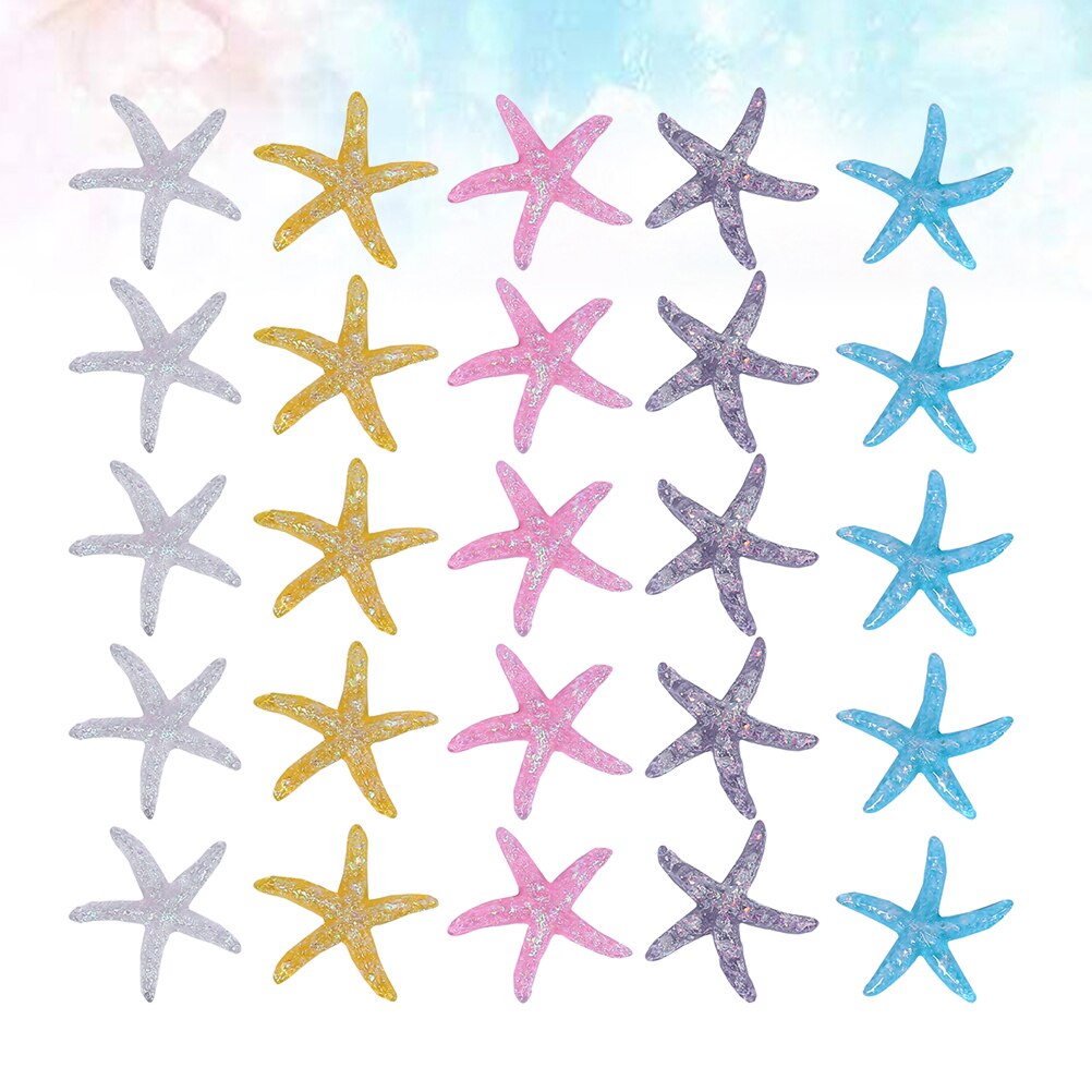 25pcs Star Ocean Beach Decoration DIY Star Crafts Perfect for Wedding Decor Beach Theme Party Home Decorations (Mixed Style)