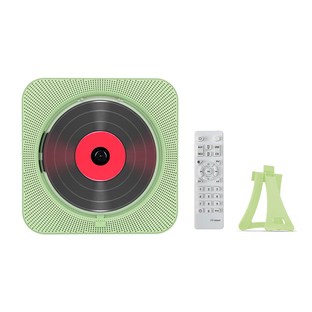 Bärbar cd-multimediaspelare fm-radio bluetooth-kompatibel 5.1 musikspelare 3.5mm musikspelare infraröd trådlös fjärrkontroll: Lila