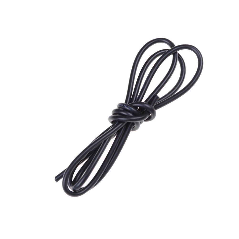 1M Gauge 14 AWG Silicone Rubber Wire Cable Flexible 7 Colors: Black