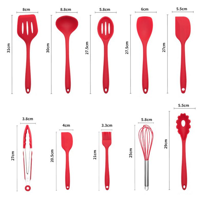 Silicone Cooking Utensils Kitchen Utensil Set Heat-Resistant Non-Stick Silicone Kitchen Utensils Cooking Tool Gadgets Sets