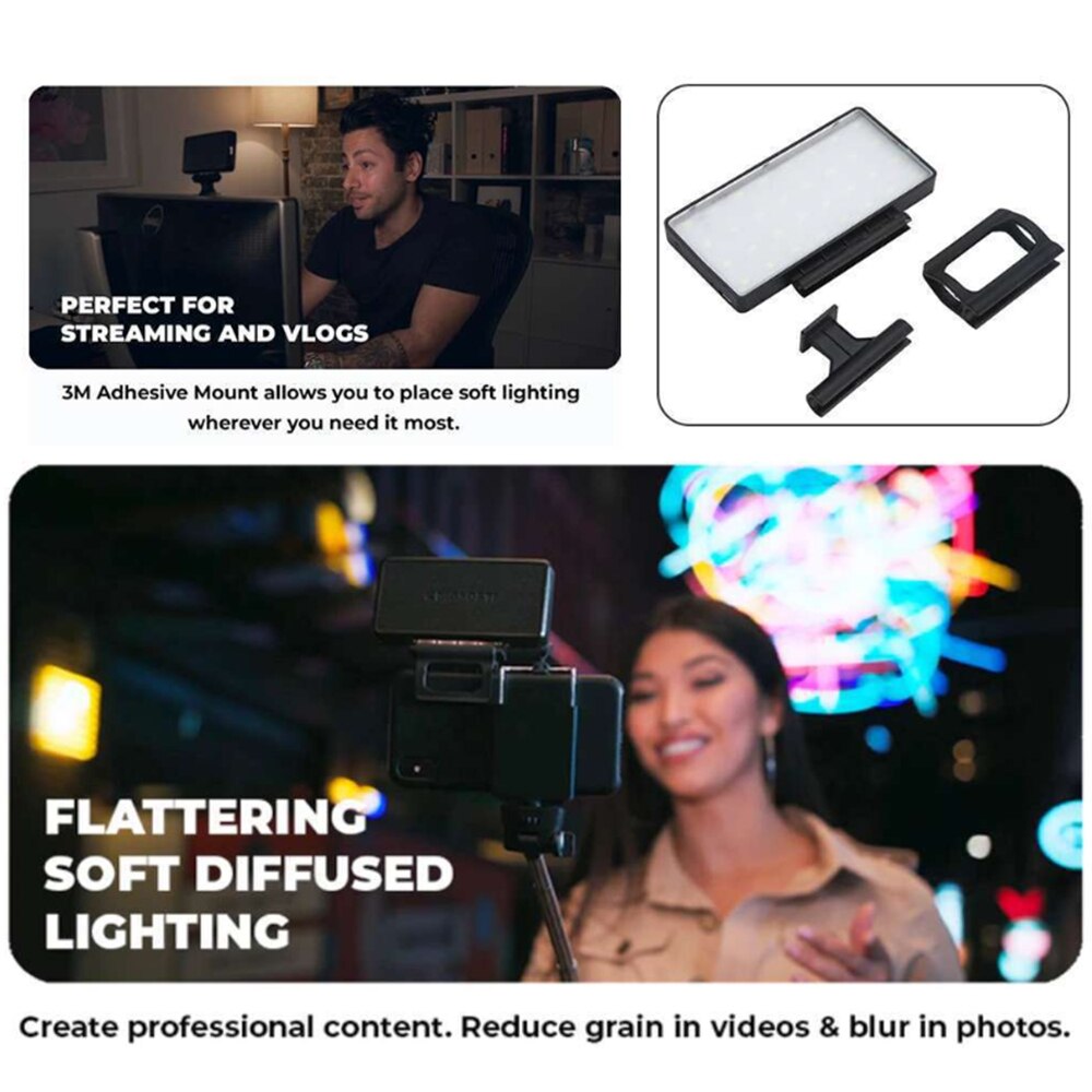 LED Fill Light for Video Light on-Camera Lamp for DSLR Camera Vlog Fill Light Photography Studio Light Accessories