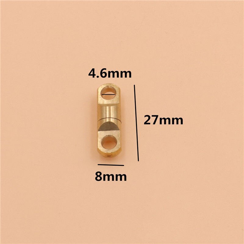 2Pcs Solid Brass Swivel Eye Rotating Connector for Keychain Round Circle Key Ring: 8mm diameter