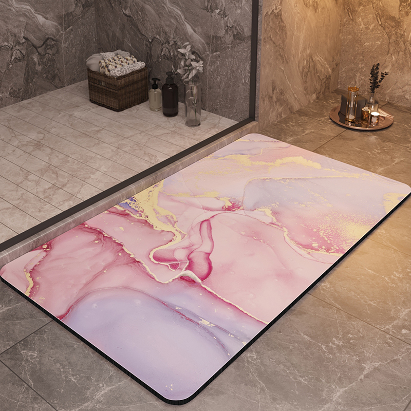 Alfombras de baño de lujo antideslizantes, alfombra de baño para ducha, súper absorbente, de secado rápido, alfombra para el suelo del pie, felpudo lavable: Azul / 1.700 mm x 2.400 mm