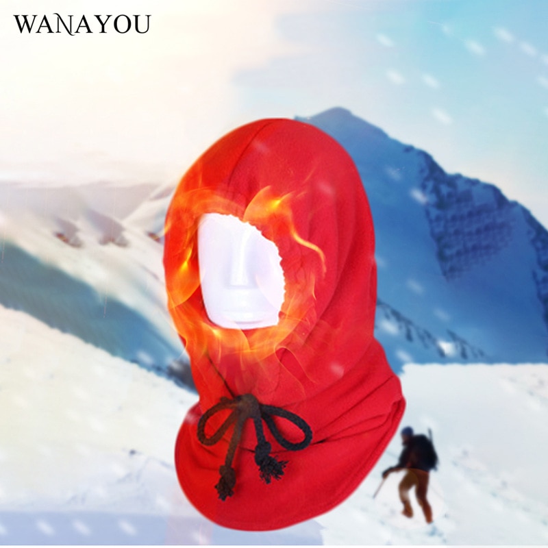 Wanayou vinter vindtæt varm vandring cap, udendørs fortykket cykling skiløb hat, fleece ørebeskyttelse maske, hals varmere hjelm hat
