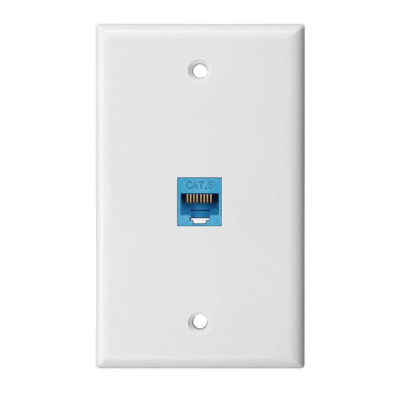 Plaque murale Ethernet ZoeRax Cat 6, plaque murale Ethernet femelle-femelle amovible Compatible avec les appareils Ethernet Cat6/5/5e: Orange / 1,8m