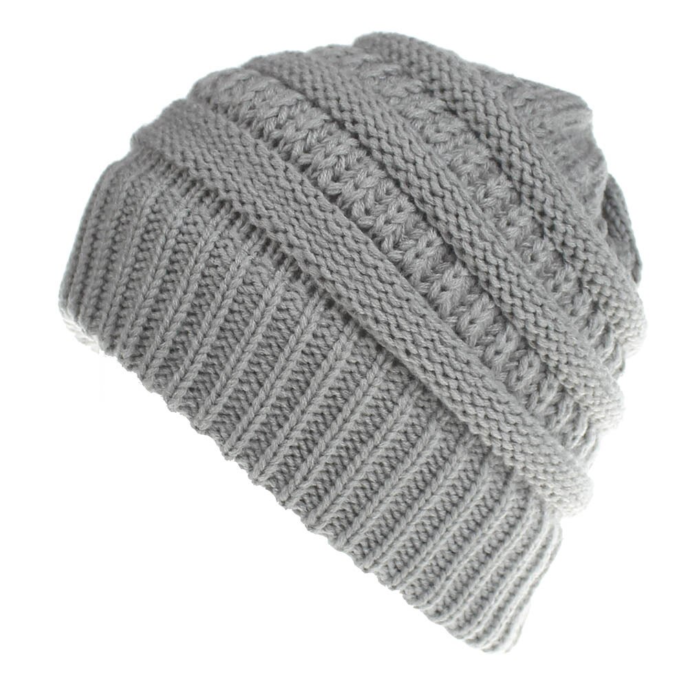 European And American Women'S Hats, Pure Color Woolen Knit Hats, Non-Labeled, Multi-Function Wearing Casual Hats: E