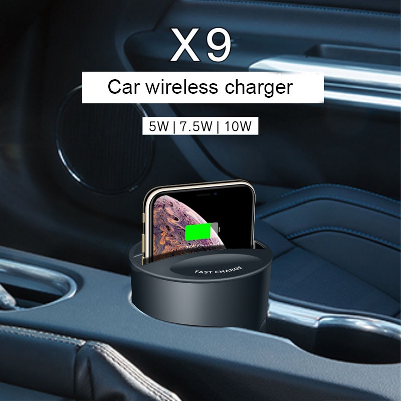 QI Car Wireless Fast Charger Cup per iPhone 8 X supporto di ricarica supporto di ricarica per Apple XS MAX/XR samsung note10/9 ricarica Wireless