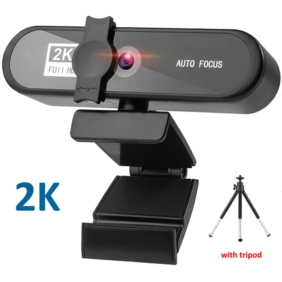 2K 4K Webcam Konferenz PC Webcam Autofokus USB Netz Kamera Laptop Schreibtisch für Büro Treffen Hause Mit MIC 1080P Volle HD Netz Nocken: 2K Webcam