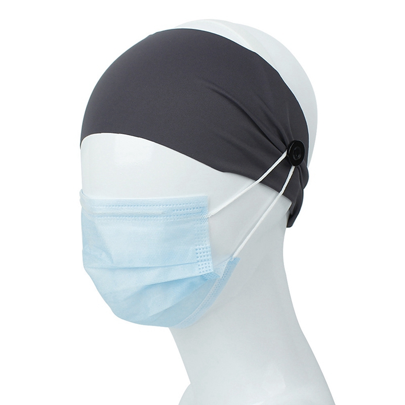 Knop Hoofdband Voor Verpleegkundigen Vrouwen Mannen Yoga Sport Workout Tulband Tie Dye Hoofd Wrap Elastische Haarband