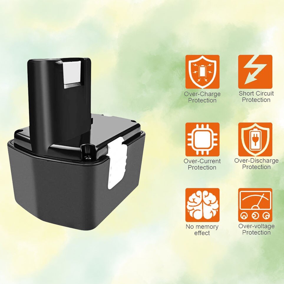 2022 14.4V 12800mAh Power Tool Replacement Battery for Hitachi DS14DFLG、DS14DFLPC、DS14DL、DS14DMR、EB1414S, EB1424, EB14S 324367