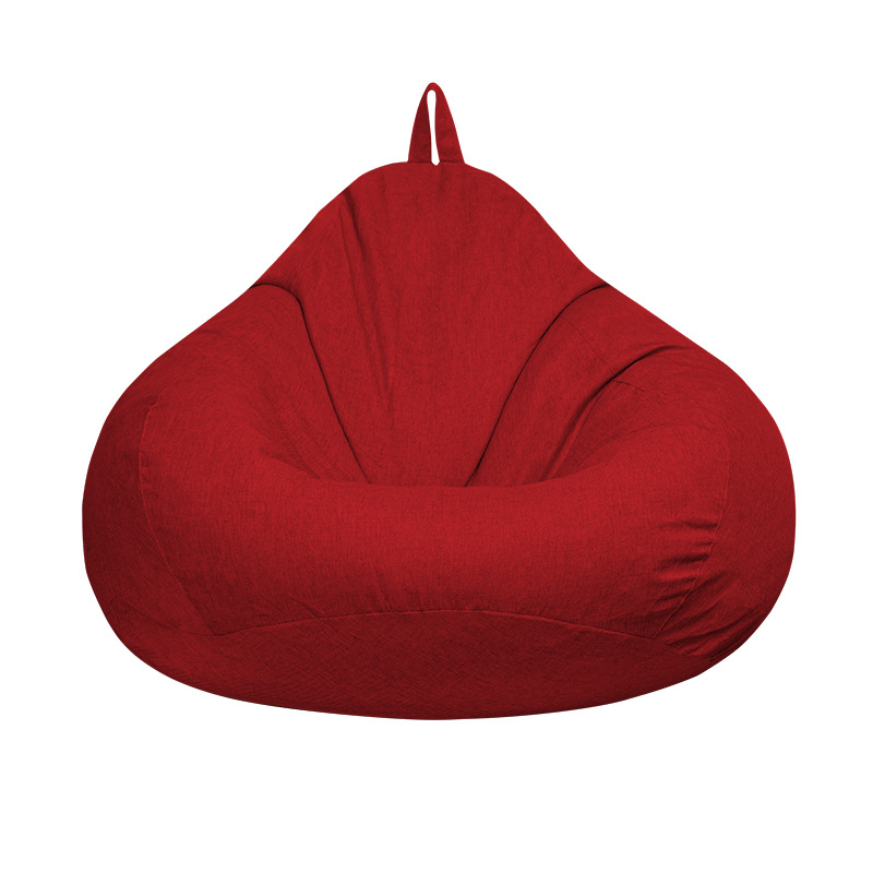 Sofás perezosos sin relleno para adultos, silla tipo Bean Bag, sala de estar sofá para, dormitorio, hogar, Tatami, tumbona, asiento: Rojo