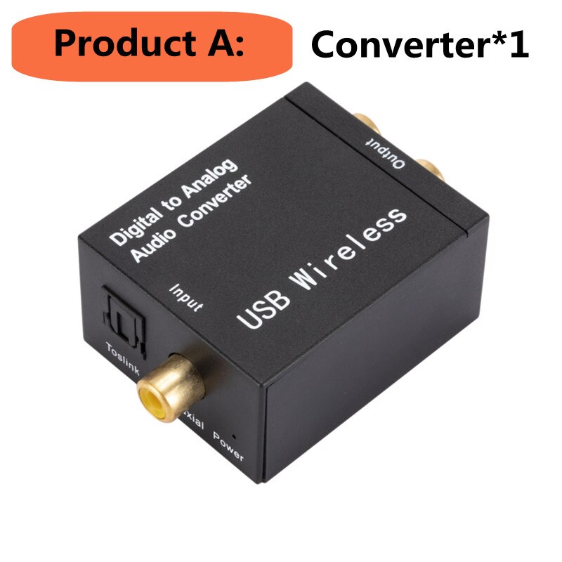 DAC Digital zu Analog Audio- Konverter Bluetooth 4,0 optisch Fiber Toslink koaxial Signal zu RCA R/L Audio- Decoder DAC Verstärker: Konverter nur