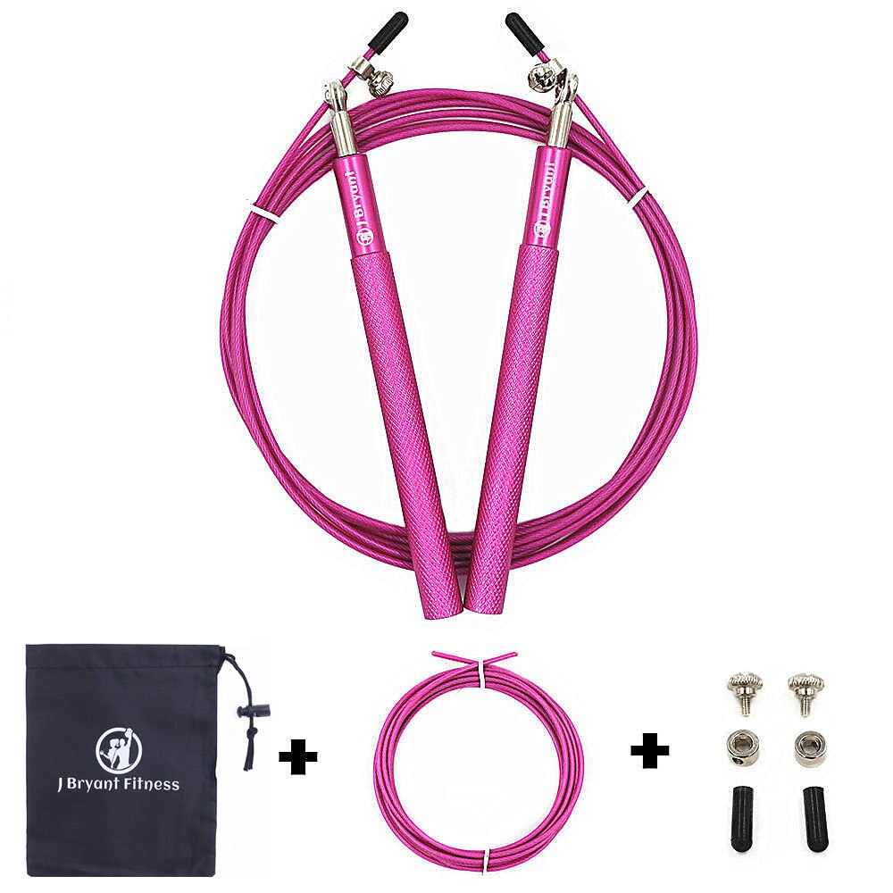 Fitness Metal Bearing Jumping Rope Crossfit Women Speed Rope MMA Boxing Home Gym Training Equipment Skipping: Pink