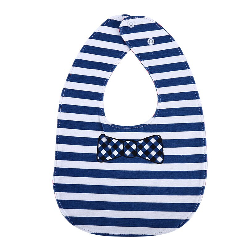 A strisce del bambino salopette unisex russare pettorina del modello del fumetto del bambino tovagliolo della saliva dei bambini di alimentazione impermeabile anti-sporco pettorina panno: a strisce bow tie