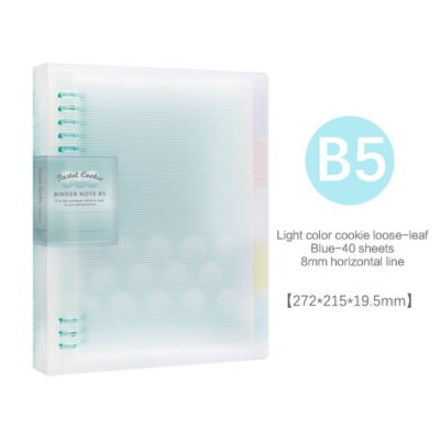 KOKUYO-Libreta de la serie Soft Light, carpeta de hojas sueltas A5 B5, carpeta estilo diario, agenda, diario, oficina, escuela, suministros kawaii, 1 ud.: B5-lanse