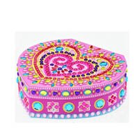 DIY Girls Jewel Case Sticker Toys Colorful Pattern Beads: love heart