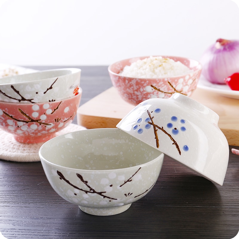 1pc Underglaze Japanese Style Ceramic Bowl Home Child Rice Bowl