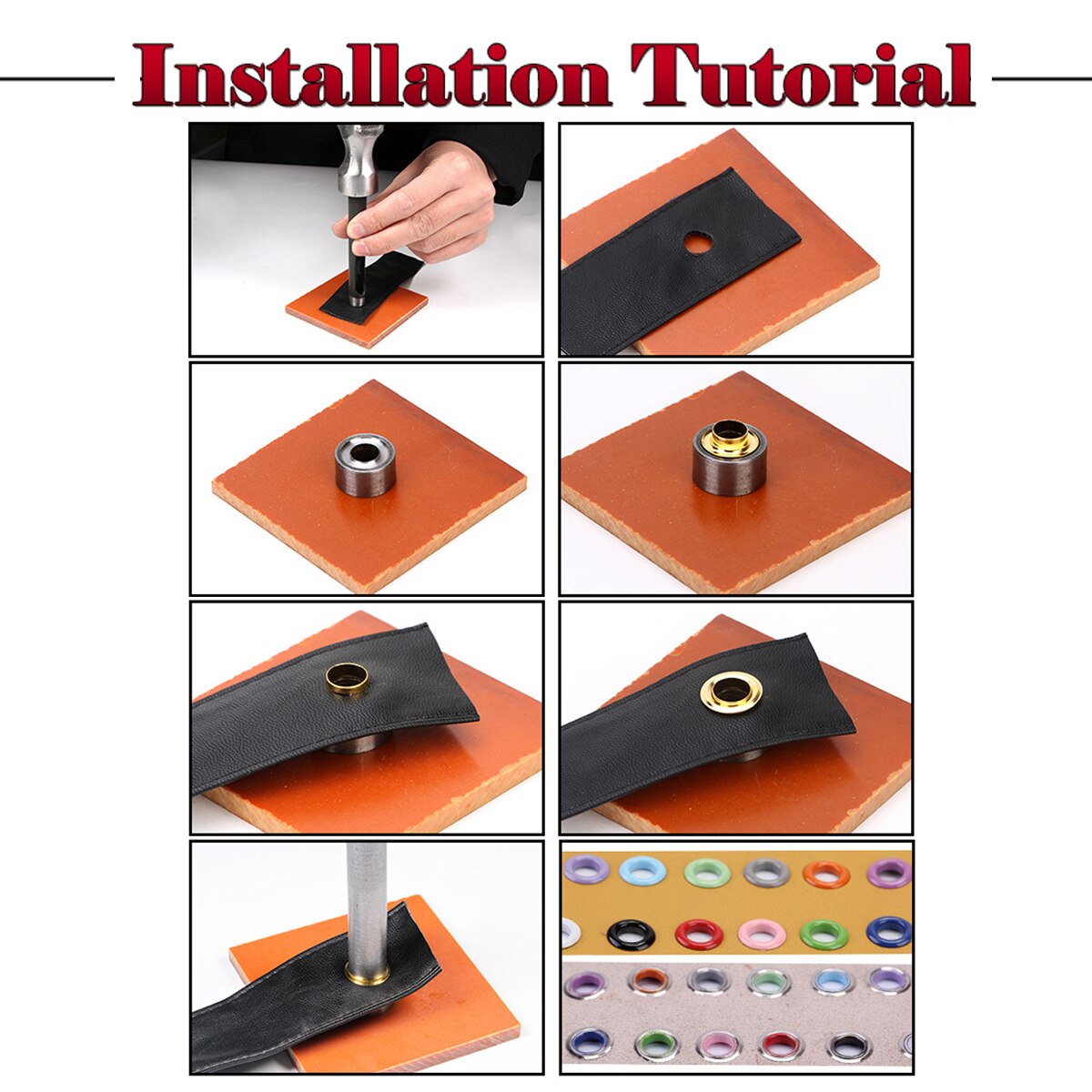 50 sätze/paket (Außen durchmesser) 16,5mm (interne) 10mm (high)5mm öse größen 10mm Runde kante öse tülle silber cyan goldene