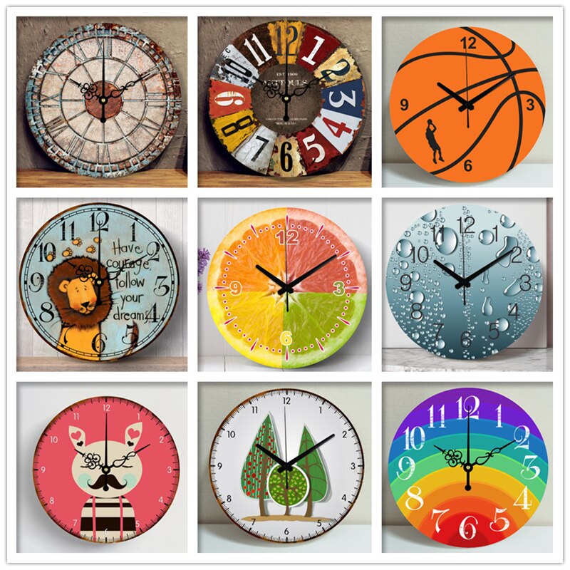 Nordic Retro Wanduhr Moderne Shabby Stil Chic Mechanismus Uhr Hängen Vintage Rost Decor Runde Riesen Uhren Wohnzimmer Hause