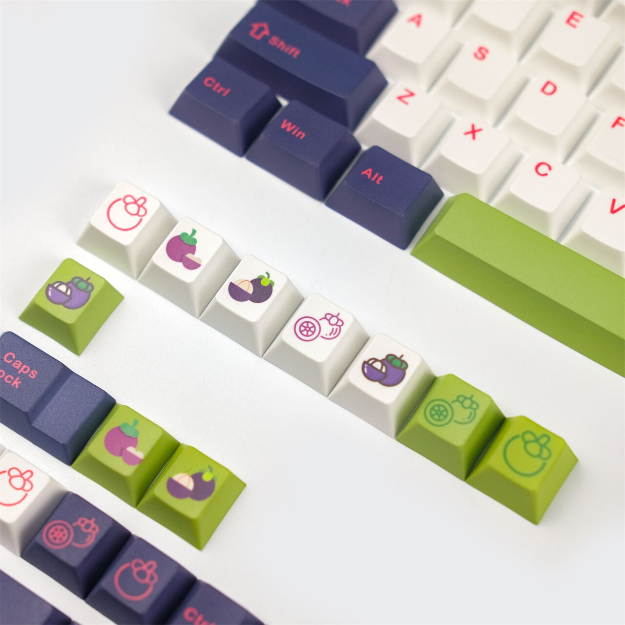 Originele Pbt Keycaps Cherry Profil Mangosteen 125 Toetsen Dye Sublimatie Keycaps Voor Mx Schakelaars Mechanische Toetsenbord Sleutel Cap