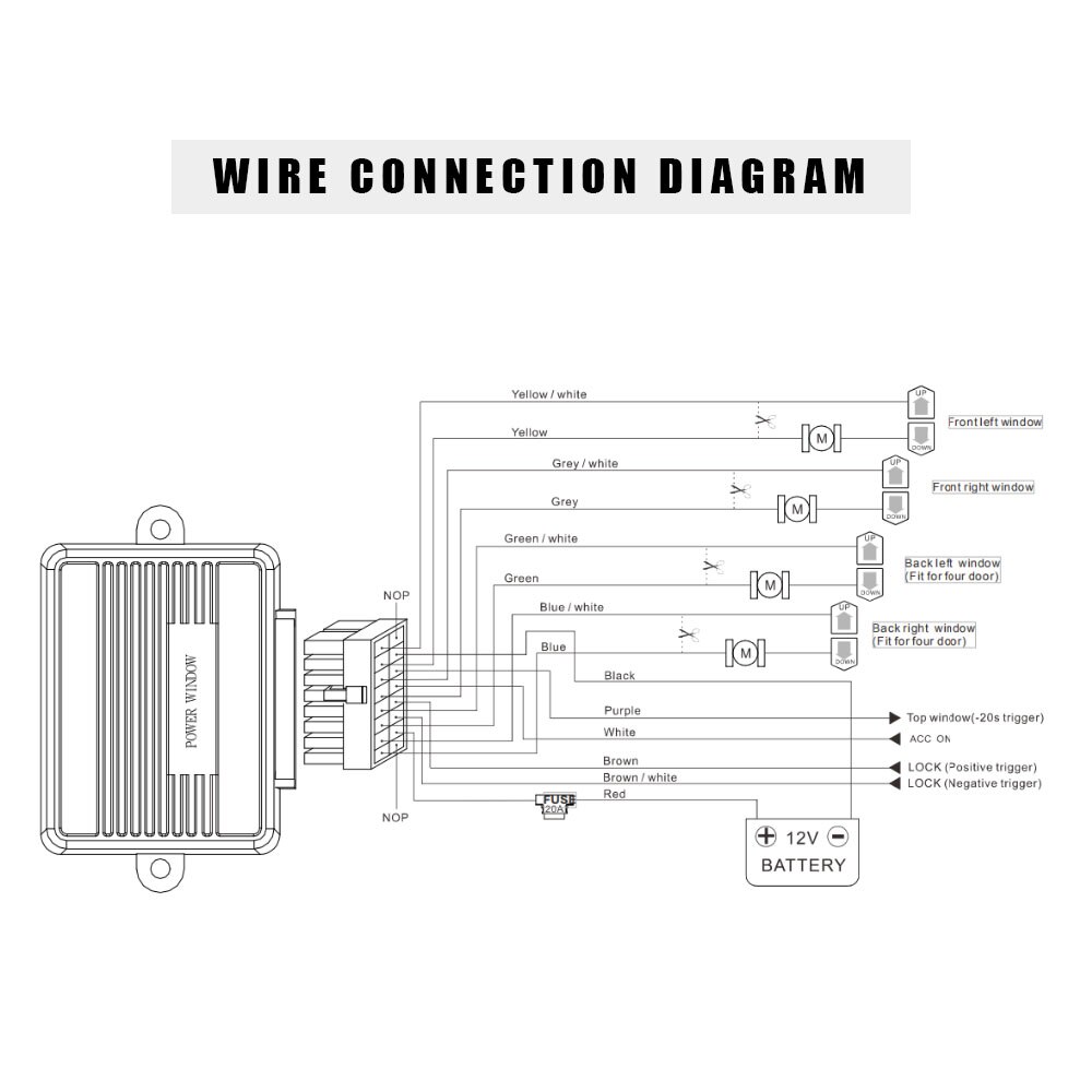 12V Auto Alarm Systemen Universal Voor 2/4 Deuren Auto Auto Close Windows Auto Power Window Roll Up Dichter Op Afstand sluit Ramen