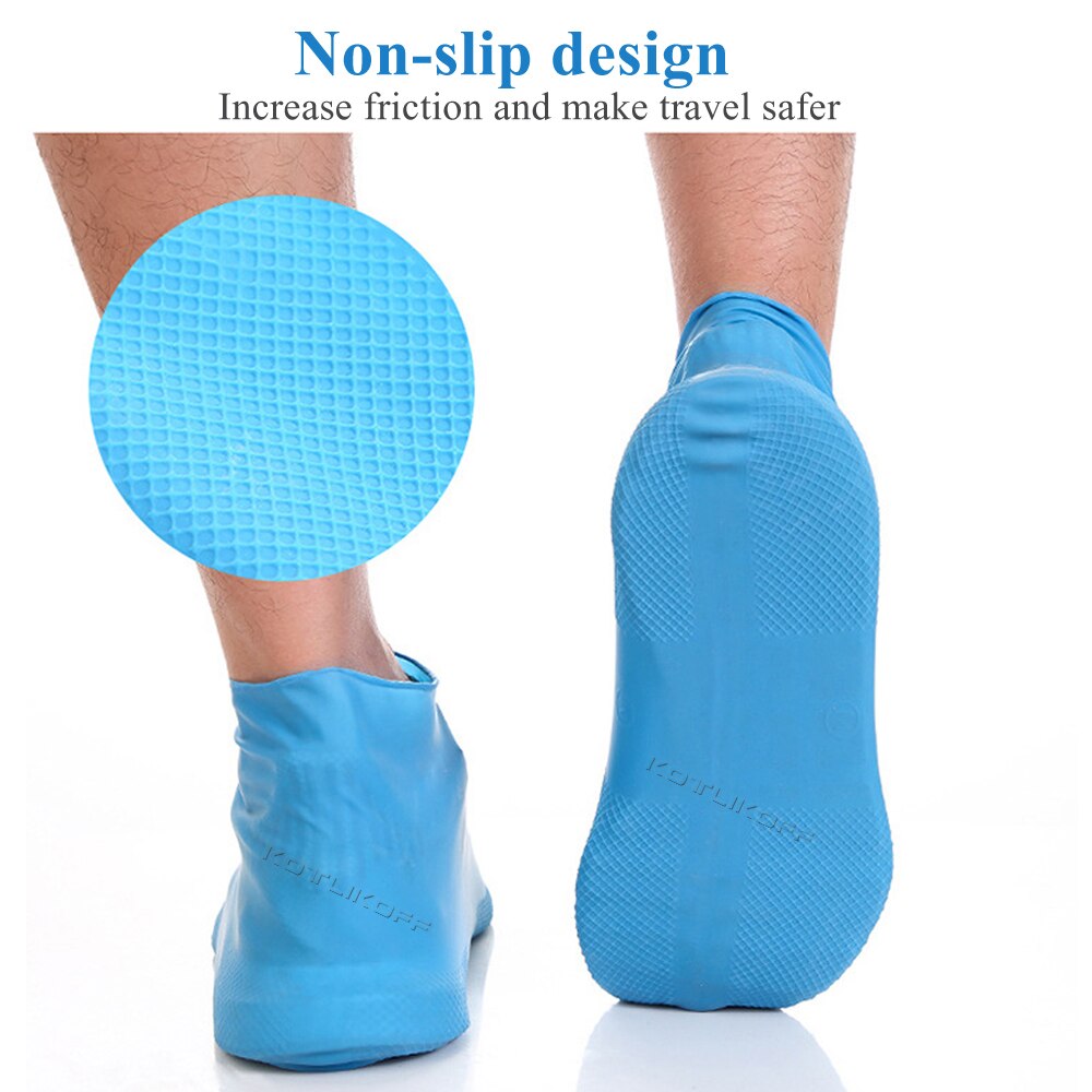 Wiederverwendbare Latex Wasserdicht Regen Schuhe Abdeckungen Unterhose-beständig Gummi Verdicken Regen Stiefel Überschuhe Anti-Unterhose Stiefel Schutz Abdeckungen