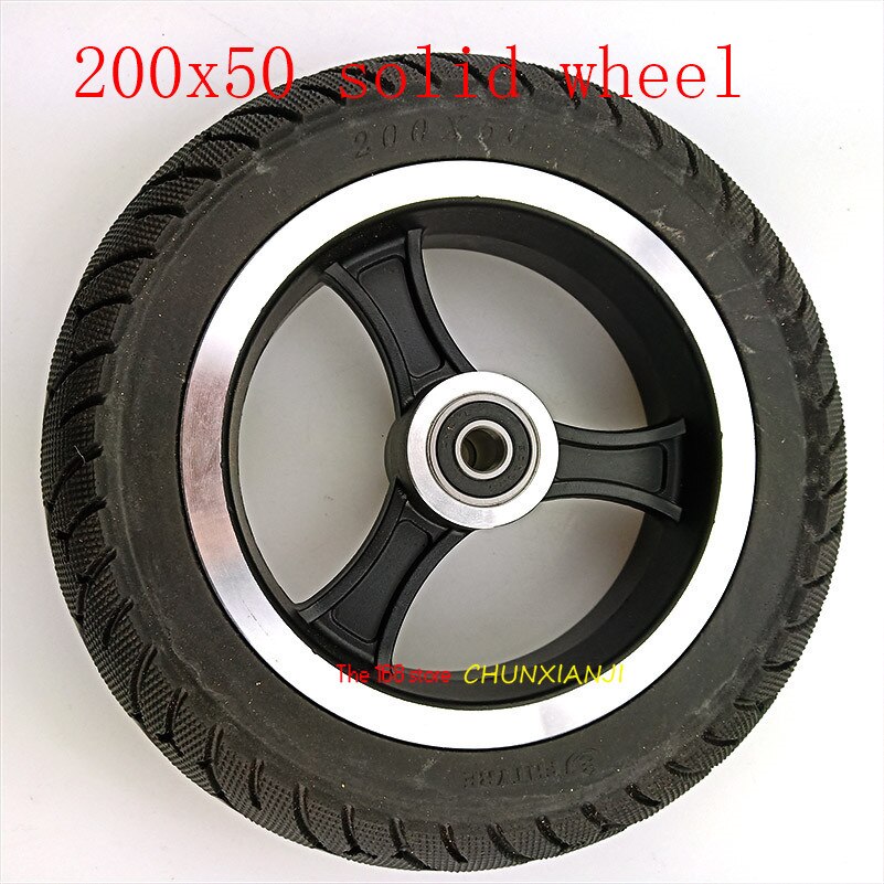 Super 200x50 wheel electric wheel hub 8inch Wheel Scooter solid tire aluminum alloy wheel solid wheel for Electric Scooter tire