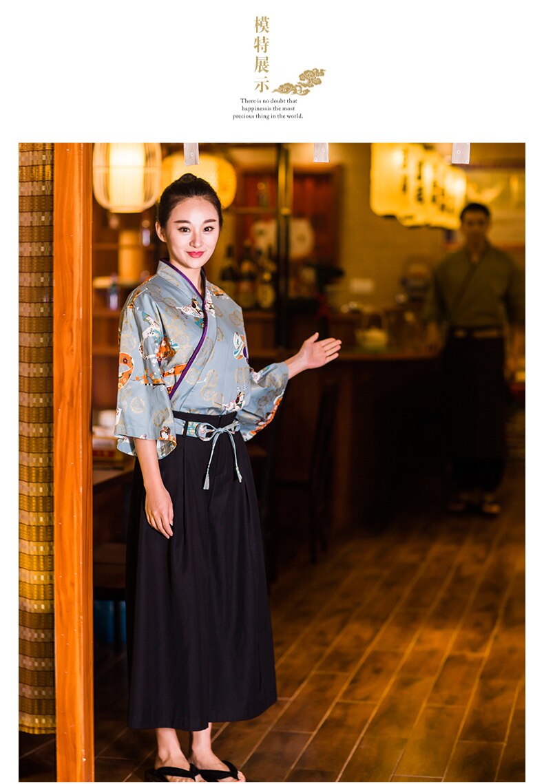 Japoneses nuevos restaurante de estilo de ropa para trabajadores sushi camarera Ropa de Trabajo con falda de las mujeres