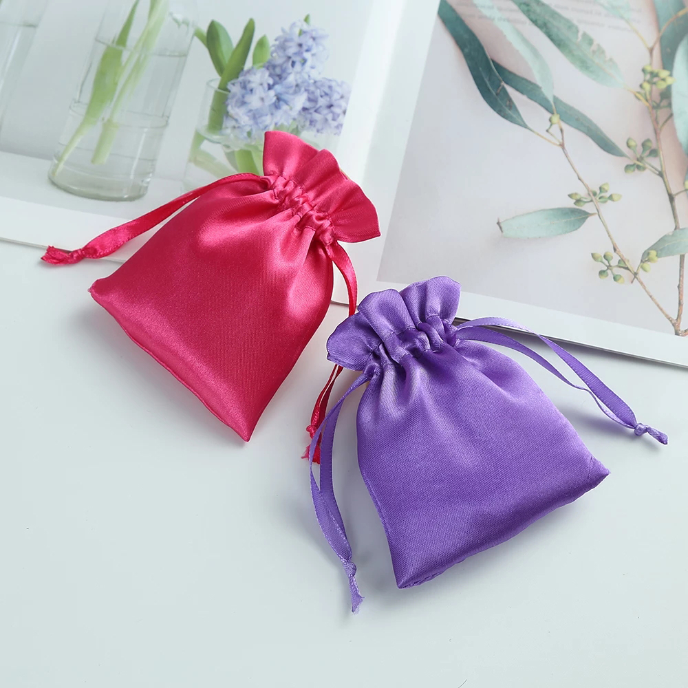 10 pièces petit sac à cordon de serrage en soie pour bijoux cheveux montre chaussures diamant perle anneau maquillage voyage emballage pochettes