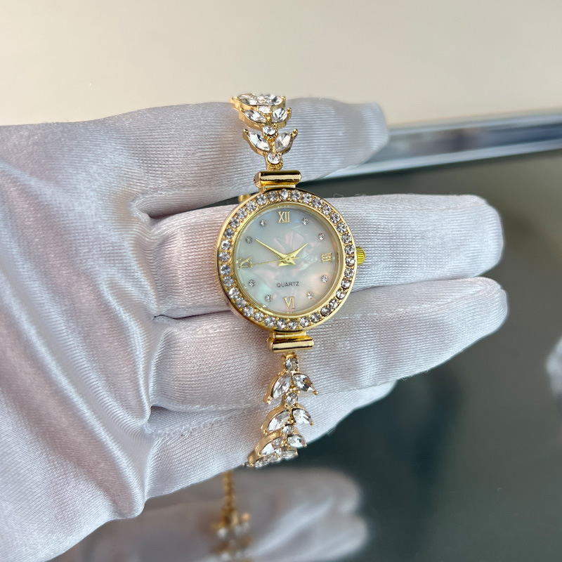 UTHAI dameshorloge zeemeermin ketting licht luxe diamant gratis aanpassing armband goud Beimu damesmode quartz horloges: Multicolor