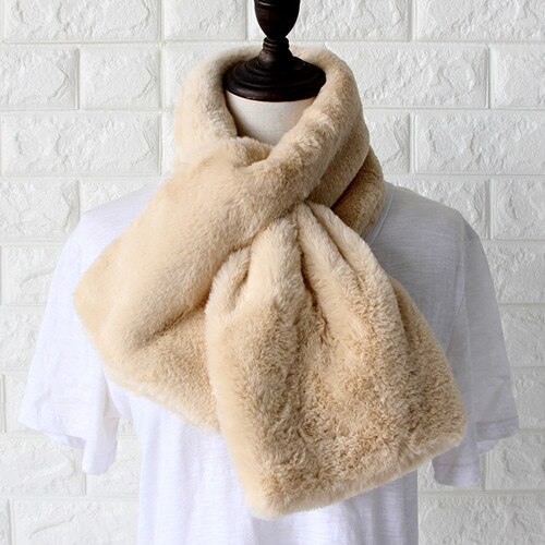Scarf écharpe fausse fourrure pour femmes | Écharpe d'hiver chaude et douce, écharpe à anneau pelucheux, châles, enveloppes, écharpe à épaules, , au détail,: beige