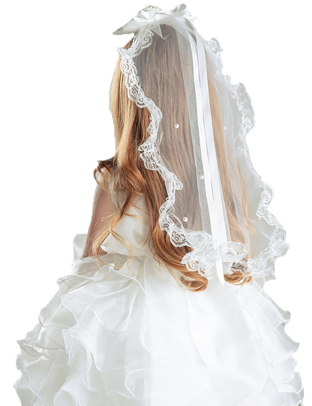 Arrivals Girls Holy First Communion Veils White Ivory Flower Girl Veils for Wedding Birthday Party