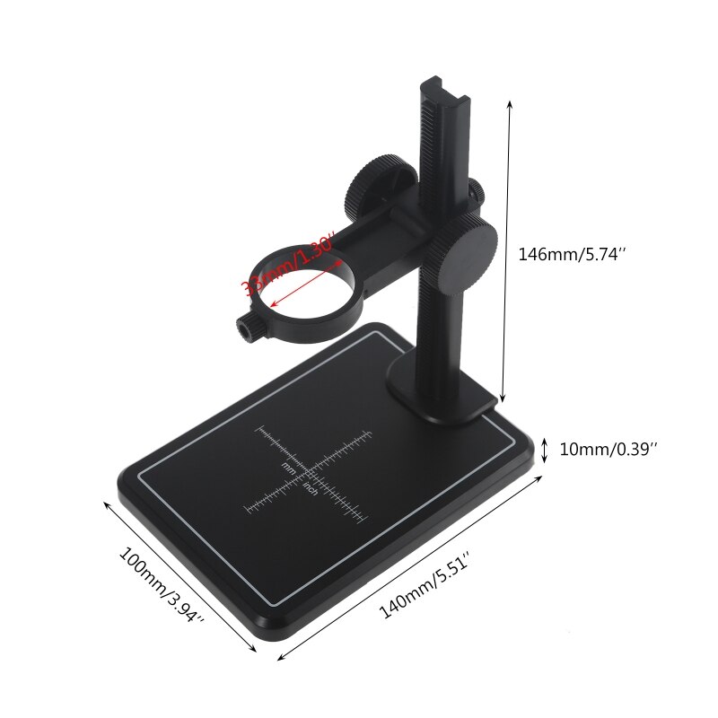 Microscope Stand Portable Adjustable Manual Focus Digital USB Microscope Holder Support Adjusted Up &amp; Down Black/White