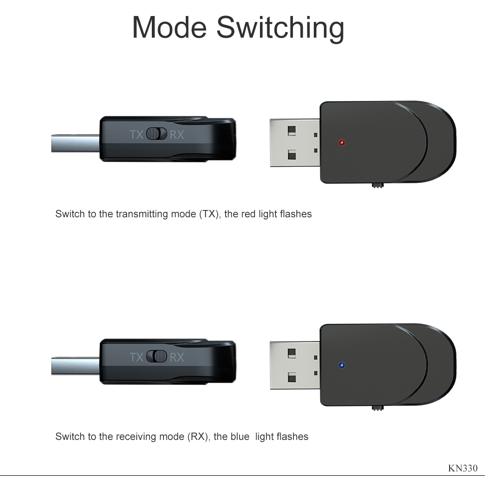 Bluetooth 5.0 sender mottaker mini 3.5mm aux stereo trådløs bluetooth adapter for bil musikk bluetooth sender til tv