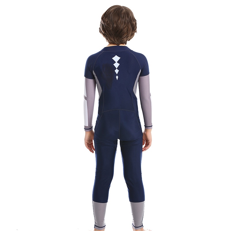 Children Nylon Lycra WetSuit Beach Rash Guards Boy Kids Swim Diving Suits Uv Protection Full Body Long Sleeve One Piece Swimsuit