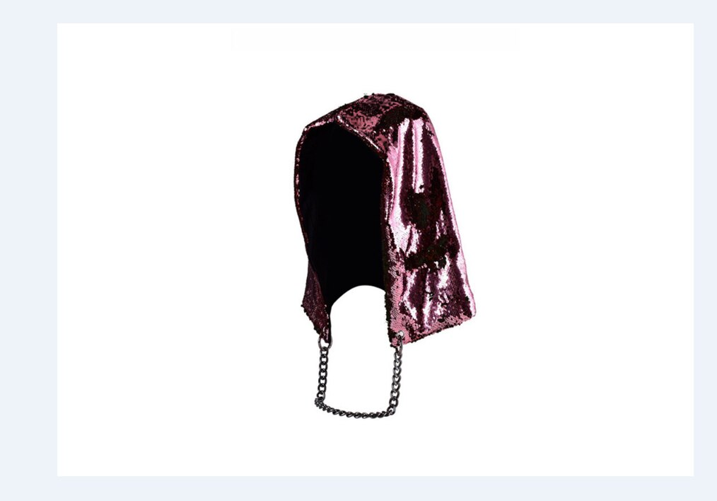 Kvinner havfrue paljetter lue hette skinnende klubbfest halloween hofte-hopp lue caps