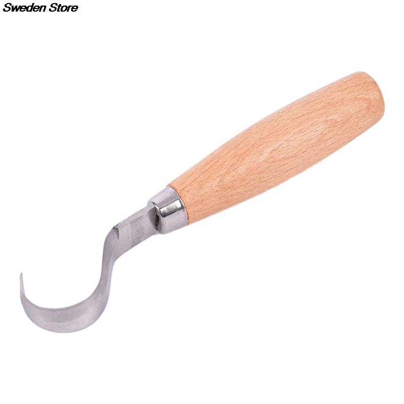 Stainless Steel Wood Carving Cutter Woodwork Sculptural DIY Wood Handle Spoon Hook Knife Carving Tools Woodcut Art Craft Tool 1X