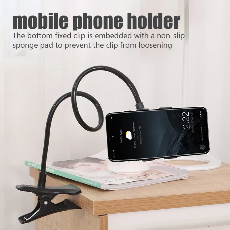 Soporte Universal para teléfono móvil, soporte Flexible para perezosos, Clip ajustable para teléfono móvil, soporte de montaje de escritorio para cama en casa, soporte para teléfono inteligente