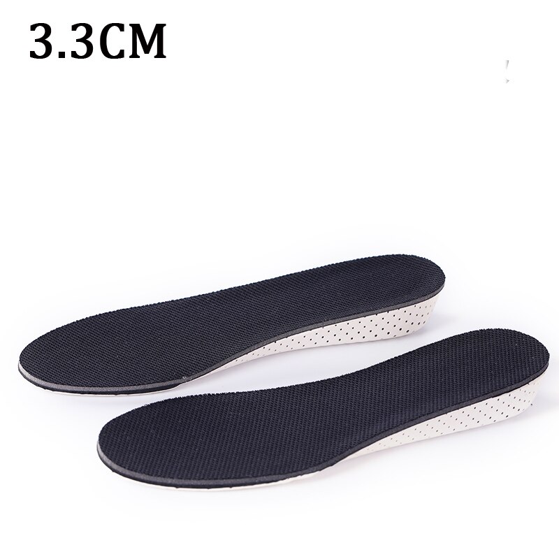 Invisible Height Increase Insoles Unisex Insole Height Lift Adjustable Cut Shoe Heel Insert Taller Support Absorbant Foot Pad: full size 3.3CM