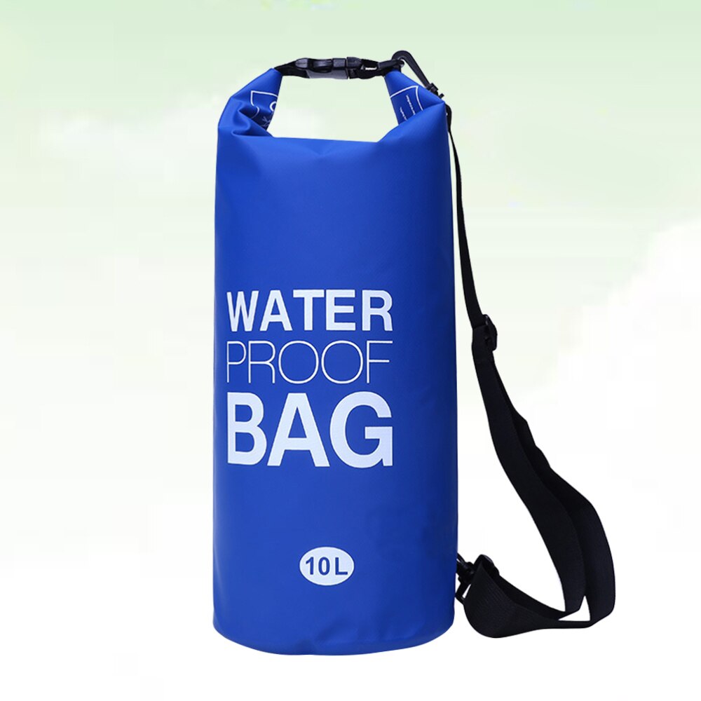 Sacola inflável 10l 0.5mm 500d de pvc, bolsa de engrenagem à prova d&#39;água, tecido de malha flutuante para esportes, boia para vela, caiaque, pesca, rama: Dark Blue