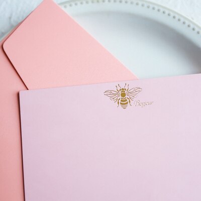Pink Romantic 5 Letter Paper+5 Envelopes Set Bronzing Letter Paper Envelopes for Scrapbooking Love Letter: 7