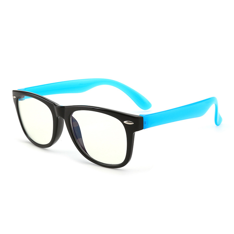 Gafas con protección UV400 para niños y niñas, lentes con marco óptico Flexible, color rosa claro, antiluz azul,: C2