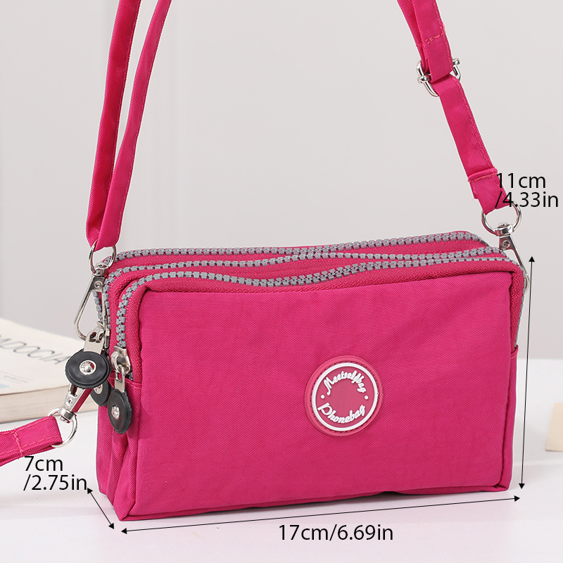 Zipper Phone Wallet Crossbody, Travel 3-in-1 Zipper Wallet